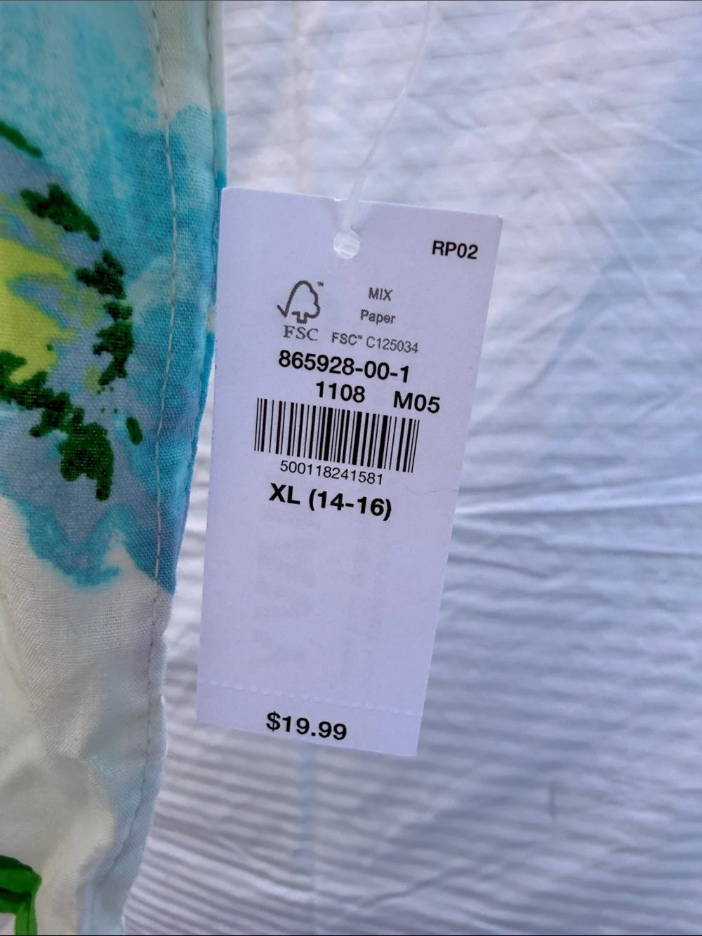 NWT White Button-Down Shirt with Green and Purple Floral Print, Boys XL